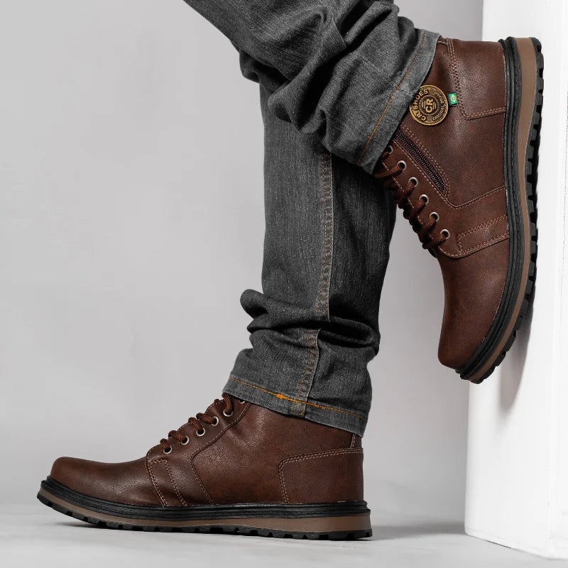 Bota Coturno Masculino Com Ziper Modelo Novo - (Promoção de Inverno 2026)